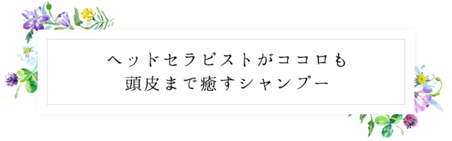 ヘッドセラピストがココロも頭皮まで癒すシャンプー